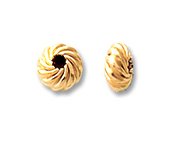 14k Gold Filled Bead Rondel twist 4.5mm 5 pack-findings-Beadthemup