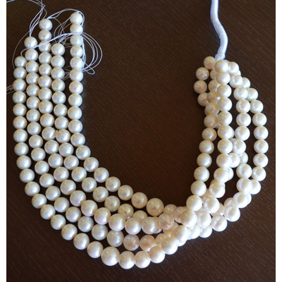 Fresh Water Pearls round 12-15mm strand slightly Graduated