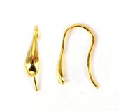 Vermeil Sheppard 19mm T/drp Sheild with hole  per pair-findings-Beadthemup