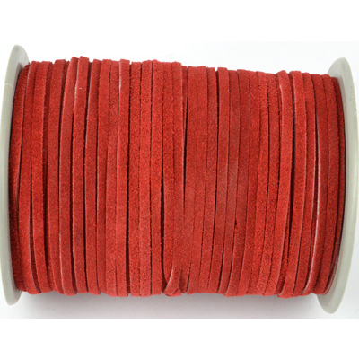 Suede 3mm Red Per Meter