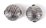 Silver Plate Copper Bead flat Round 20x22mm 2 pack