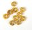 Gold Plate Copper Ring Twist 8mm 10 Pack