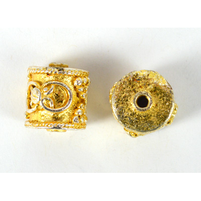 Gold Plate Copper Bead Tube 15x14mm 2 pack