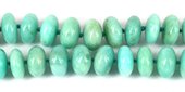 Amazonite AB Grade 15-16x7mm Polished Rondel BEAD EACH-beads incl pearls-Beadthemup