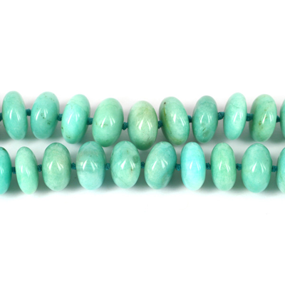 Amazonite AB Grade 15-16x7mm Polished Rondel BEAD EACH