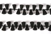 Onyx Matt top drill cone 16x10mm EACH BEAD-beads incl pearls-Beadthemup