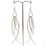 Sterling silver sheppard, Rhodium plate tassel 110mm earring