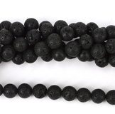 Lava Round 12mm strand 32 beads-beads incl pearls-Beadthemup