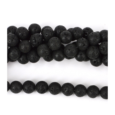Lava Round 12mm strand 32 beads