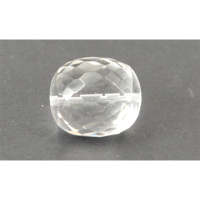 Clear Quartz 17x15mm Faceted Barrel