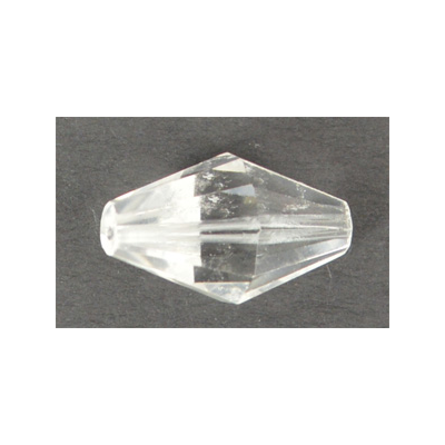 Clear Quartz 15x25mm Faceted Diamond bead