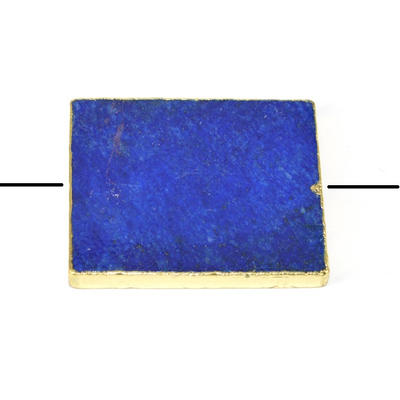 Lapis Dyeded Rectangle 50x40mm gold colour bez