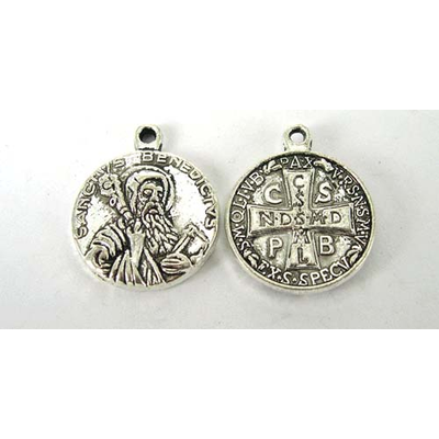 Base Metal Pendant 22x18mm Religious 10 pack