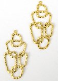 Gold Plate Brass Connector 21x42.5mm 2 pack-findings-Beadthemup