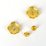 Gold Plate Brass silver post CZ Stud 13mm 1 pair
