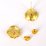 Gold Plate Brass silver post CZ Stud 13mm 1 pair