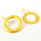 Gold Plate Brass silver post Sheppard 22x28mm 1 pair-findings-Beadthemup