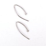White Gold Plate Brass Sheppard 25mm 1 pair-findings-Beadthemup