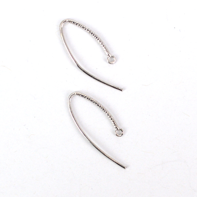 White Gold Plate Brass Sheppard 25mm 1 pair