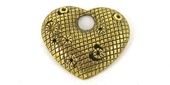 Base Metal Pendant Heart 24x28mm 10 pack Gold-findings-Beadthemup