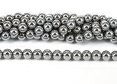 Hematite plated Silver Colour 10mm Round beads 41 per strand-beads incl pearls-Beadthemup