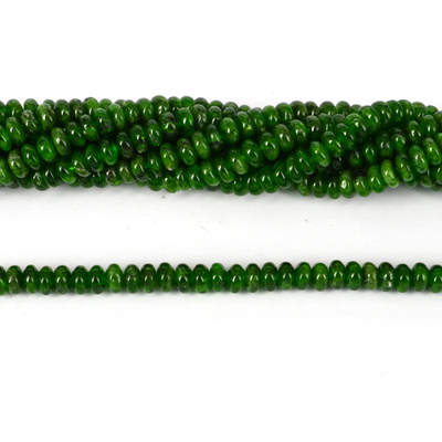 Chrome Diopside Polished rondel 5x2.5mm strand 146 beads