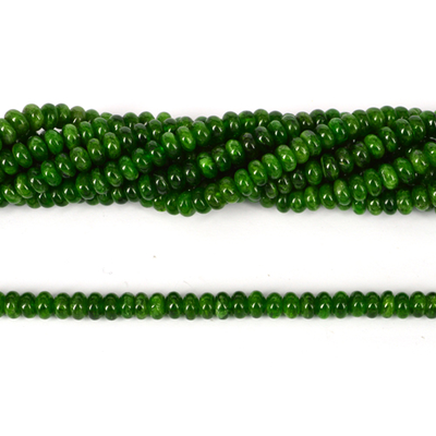 Chrome Diopside A Polished rondel 6x3mm strand 114 beads