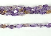 Ametrine Faceted Nugget approx 11-12mm Strand-beads incl pearls-Beadthemup