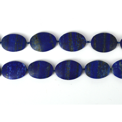 Lapis A Matt flat oval approx 34mm EACH bead