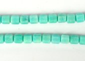Amazonite Peruvian polished 6 sideTube 9x10mm strand 40 beads-beads incl pearls-Beadthemup