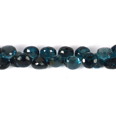 Blue Topaz London Faceted Onion 7x7mm EACH bead