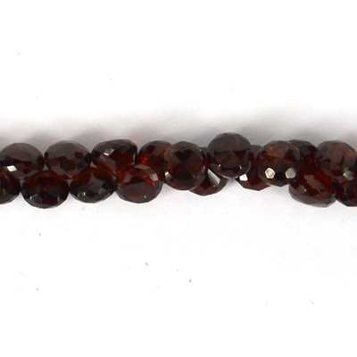 Garnet Faceted Onion Approx  7x8mm EACH bead