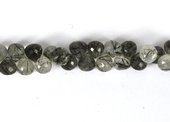 Rutile Quartz Faceted Onion Approx  8x8mm EACH bead-beads incl pearls-Beadthemup