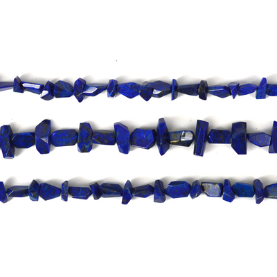 Lapis Faceted Nugget approx 10x13mm 52 beads per strand