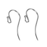 9ct White Gold Sheppard 22mm PAIR-earwires and headpins-Beadthemup