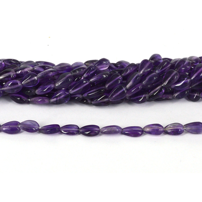 Amethyst polished mani approx 7x6mm strand app 32 beads