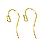 9ct Yellow Gold Sheppard 22mm PAIR-earwires and headpins-Beadthemup