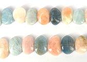 Beryl Polished side drill nugget approx 35x25mm str app 18beads-beads incl pearls-Beadthemup