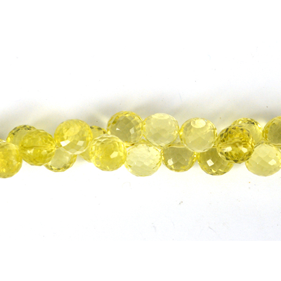 Lemon Quartz Faceted Onion 8x9mm EACH bead