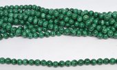 Malachite Polished round 6mm strand 65 beads-beads incl pearls-Beadthemup