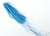 Turquoise blue Polished 2mm 80mm 15 lines Tassel S.Silver ring-beads incl pearls-Beadthemup