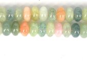 Beryl Polished Rondel 16x9mm strand 43 beads-beads incl pearls-Beadthemup