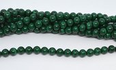Malachite Polished round 8mm strand 56 beads-beads incl pearls-Beadthemup