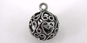 Silver Plate Base Charm Round 19mm 2 pack-findings-Beadthemup