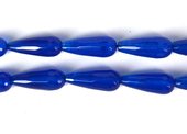 Jade Dyed Faceted Teardrop 28x11mm Blue PAIR each-beads incl pearls-Beadthemup