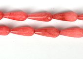Jade Dyed Faceted Teardrop 28x11mm Pink PAIR each-beads incl pearls-Beadthemup