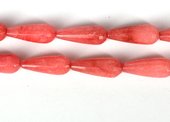 Jade Dyed Faceted Teardrop 28x11mm Pink PAIR each-beads incl pearls-Beadthemup