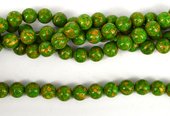 Howlite reconstituted green round 14mm Strand 29 beads-beads incl pearls-Beadthemup