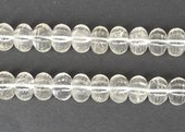 Clear quartz Faceted Rondel 14x10mm EACH bead-beads incl pearls-Beadthemup