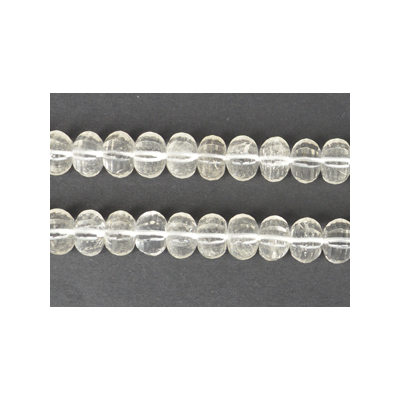 Clear quartz Faceted Rondel 14x10mm EACH bead